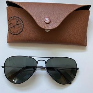 Polarized ray ban aviator sunglasses